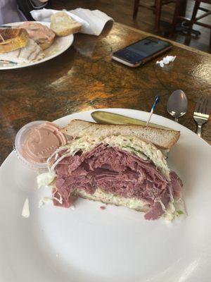 Rueben  With two different pickles and homemade Russian dressing!