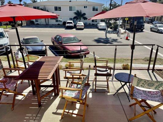 Our outdoor patio was designed to enjoy the ocean view while being able to safely social distance