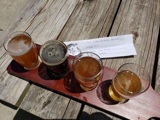 Flight of good beer!