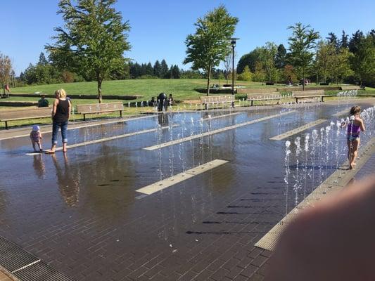 Part of the splash pad