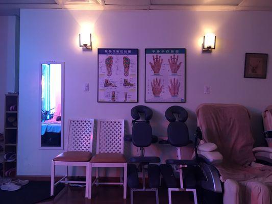 Waiting area - reflexology