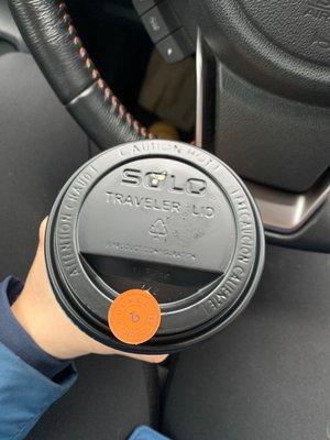 To-go caramel latte