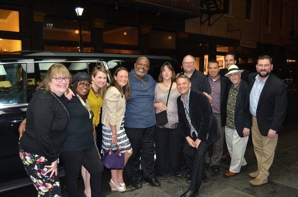 Our group with new found friends Big E and Barbara. They are the BEST if you are coming to New Orleans!!