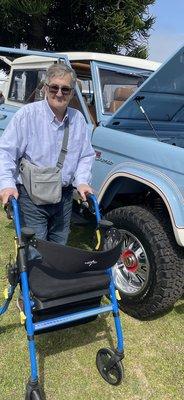 Bryan in front of a Ford Bronco at the La Jolla Concours D'Elegance 2023.