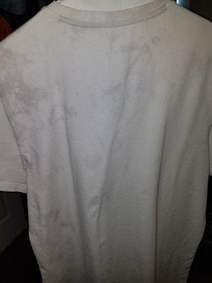 shirt stained from iron press back