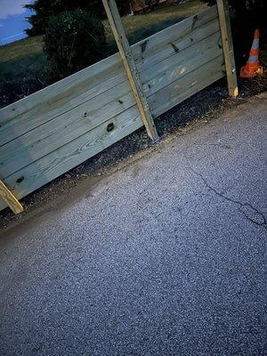 Wood retaining wall build