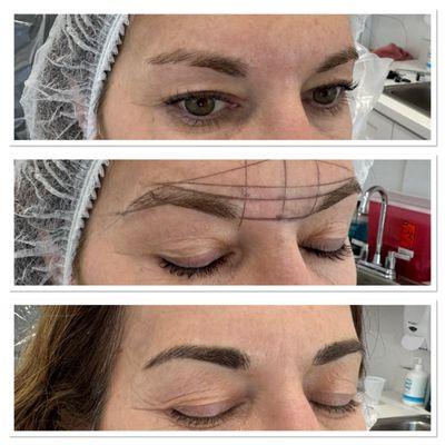 Microblading before/after