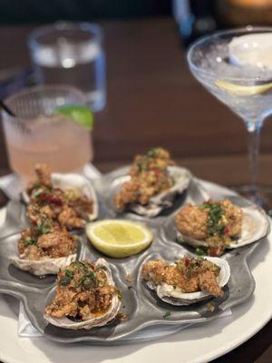 Crispy Oysters are fantastic.