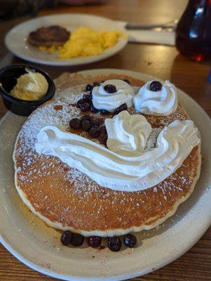 Blueberry pancake combo