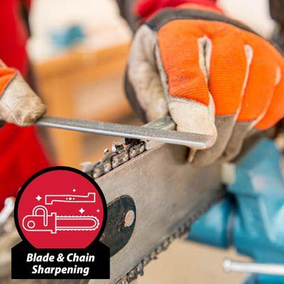 Our Service Centers offer blade sharpening for lawn mowers, chain saws, tools, & more!