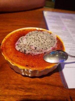 Dragonfruit creme brulee