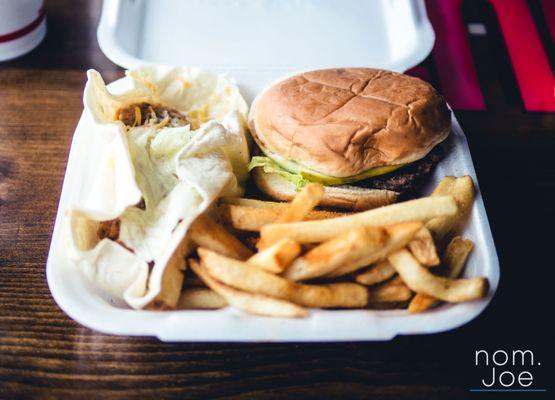 "Cookout Tray (Big Double Burger, Cajun Fries, Ranch Chicken Wrap)" - Cook Out