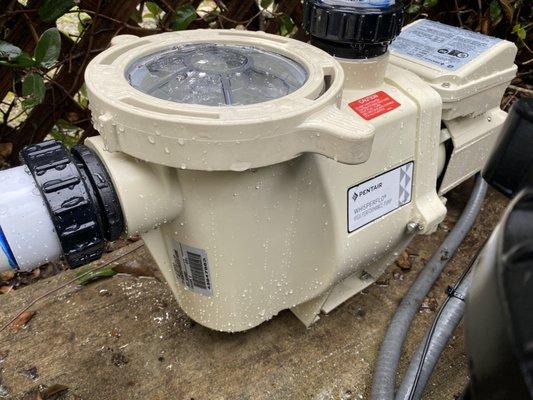 New wisperflo waterfall pump installation