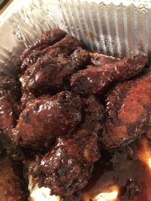 Barbecue wings.