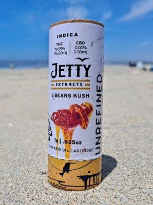 Jetty Extracts 3 Bears Kush 1g Unrefined Live Resin Cartridge