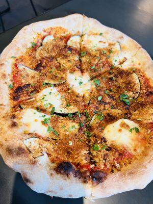 Eggplant Parmesan Pizza. EXCELLENT!