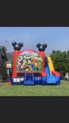 Rent out our 5 in1 Mickey Mouse combo. 
Want to add some more fun rent out the water version 6in1 Mickey Mouse waterslide combo .