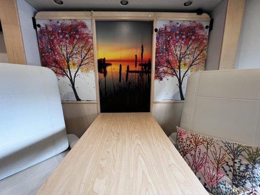 My photos turned into adhesive art and installed in my RV.