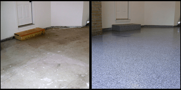 Before & After of a Garage Floor!