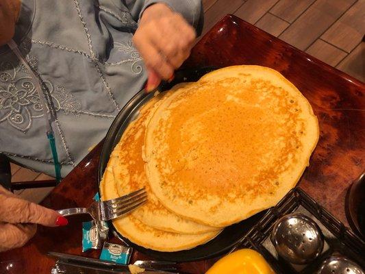 Pancakes - huge serving! You won't finish your breakfast!