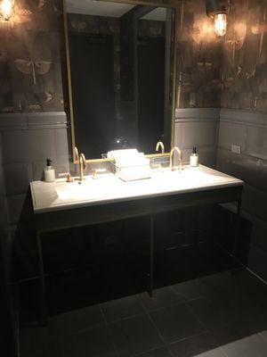 Restroom floor and accent tile - the Henry in Downtown Dallas