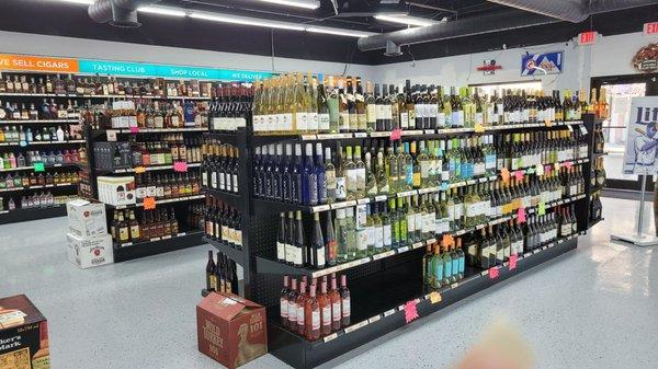 Wide selection of wines