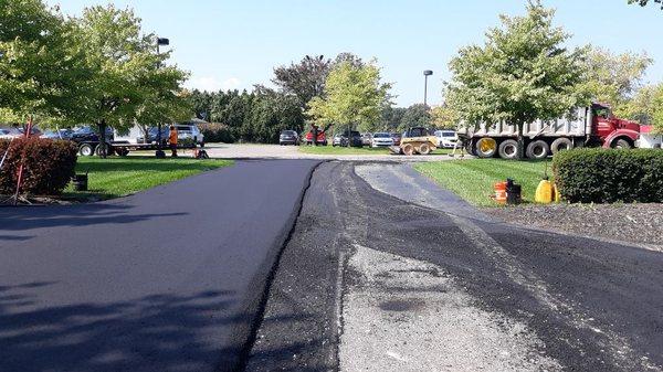 Resurfacing parking lot