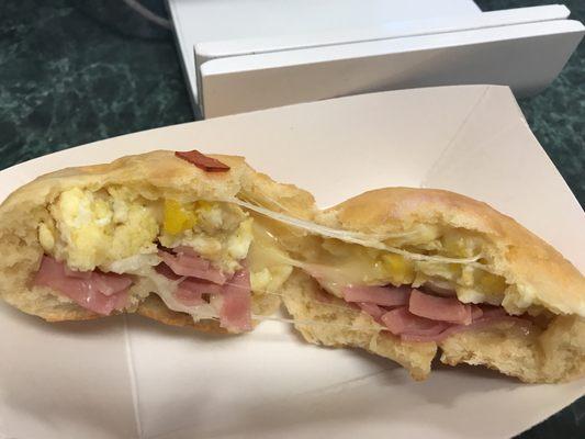 Ham egg and cheese kolache so delicious