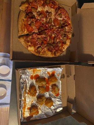 The Butcher Shop Pizza & Buffalo Boneless Wings