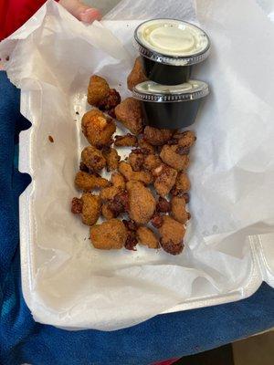 burnt cheesecurds