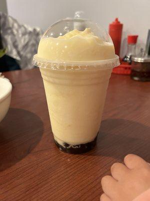 Pineapple shake with boba