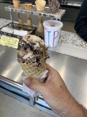 Moose tracks on waffle cone