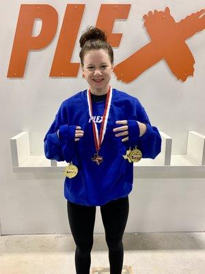 She put in the work at Plex, now Emily is all smiles as she is the new state champion