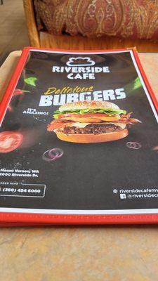 Menu Cover for Riverside Cafe