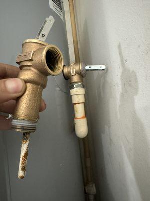 Water pressure relief valve replacement for water heater!