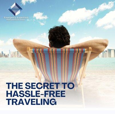 Unlock the secret to effortless journeys! With our quick passport and visa services, you can kick back like you're already on vacation!