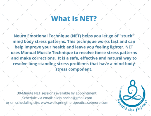 NET sessions available at Beyond the Physical. Schedule your session today and feel lighter. #NET #physicaltherapy #atx #holistichealing