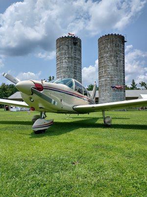 Our PA-28-180 at a nearby fly-in.