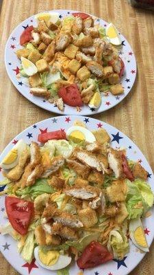 Fried chicken salad