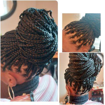 #Medium Knowles box braids