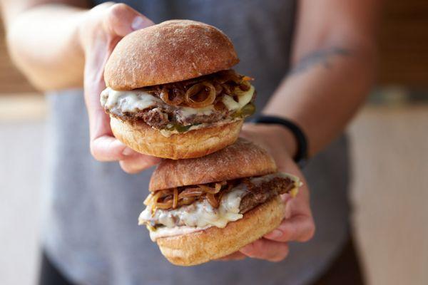 Meet the S.O.B. with melty cheese, caramelized onions, BL Thousand Island and pickles.