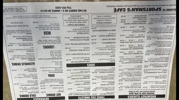 New menu