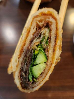 Pan Fried Beef Roll