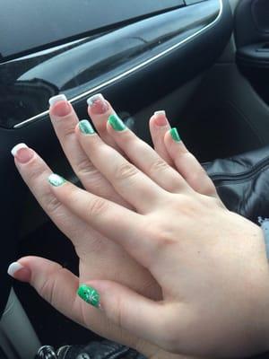 Mine & my 10 year old daughters Christmas nails :)