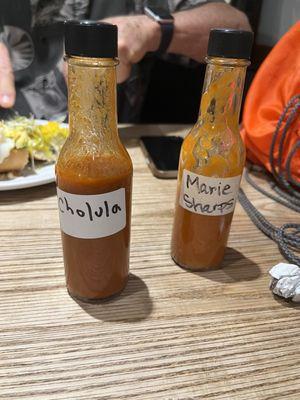 Home labeled hot sauce