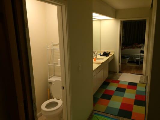 Los Altos Townhome BEFORE: View from shower area