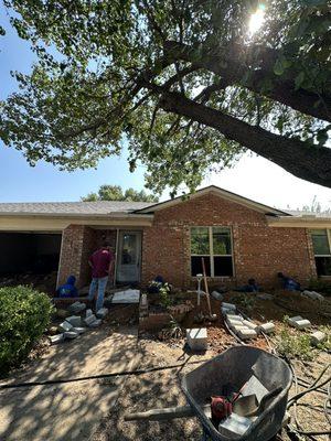 Garcia's Foundation Repair, concrete pressed piers out in Lake Dallas Tx #slabhome