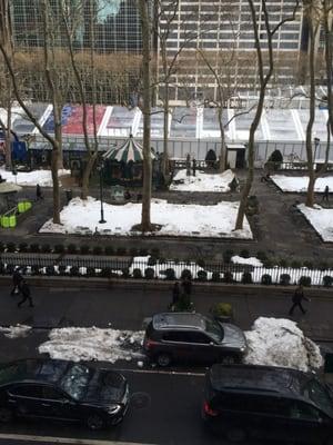 Ice skating across the street!