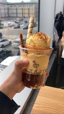 Egg tart affogato