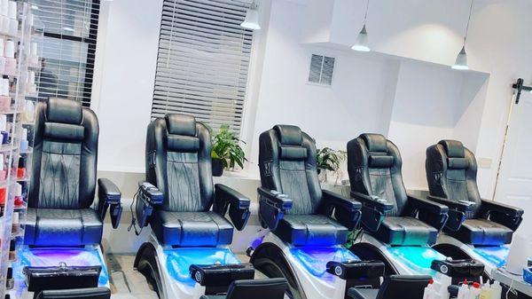 Upgraded our pedi chairs where luxury meets comfort. Come experience the ultimate therapeutic pedicure.